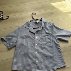 Womens Blue Striped Shirt